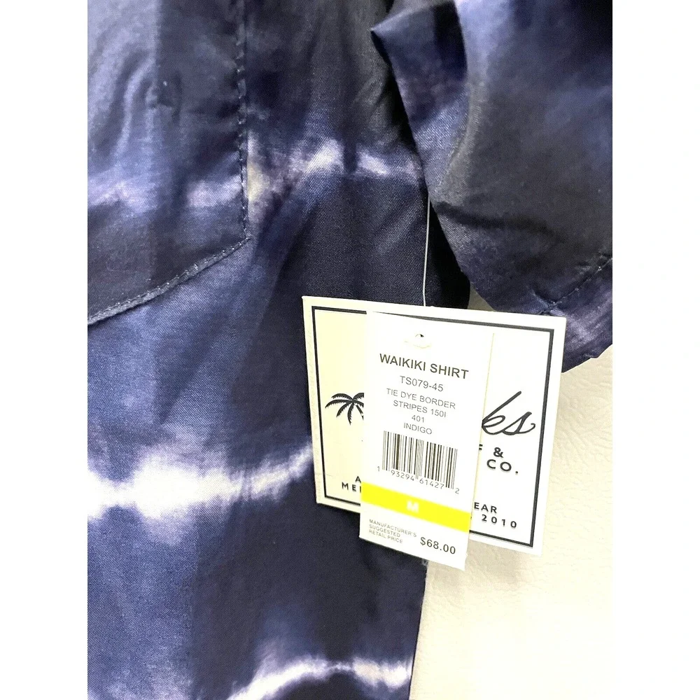 Trunks Surf & Swim Co. Mens size Medium Tye Dye‎ Button Down Shirt NWT Chest 42" - Picture 4 of 12